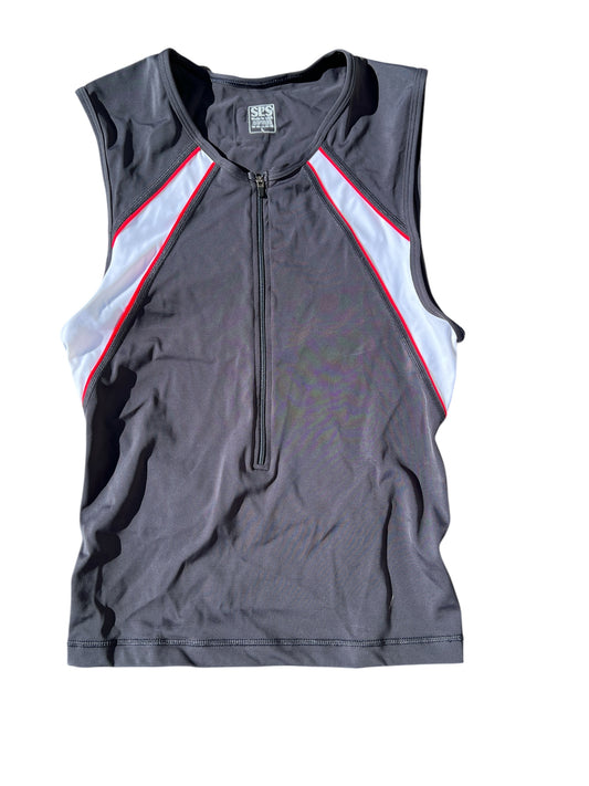 SLS3 Mens FX Race Top - Thunder Grey/Dove White (Large)
