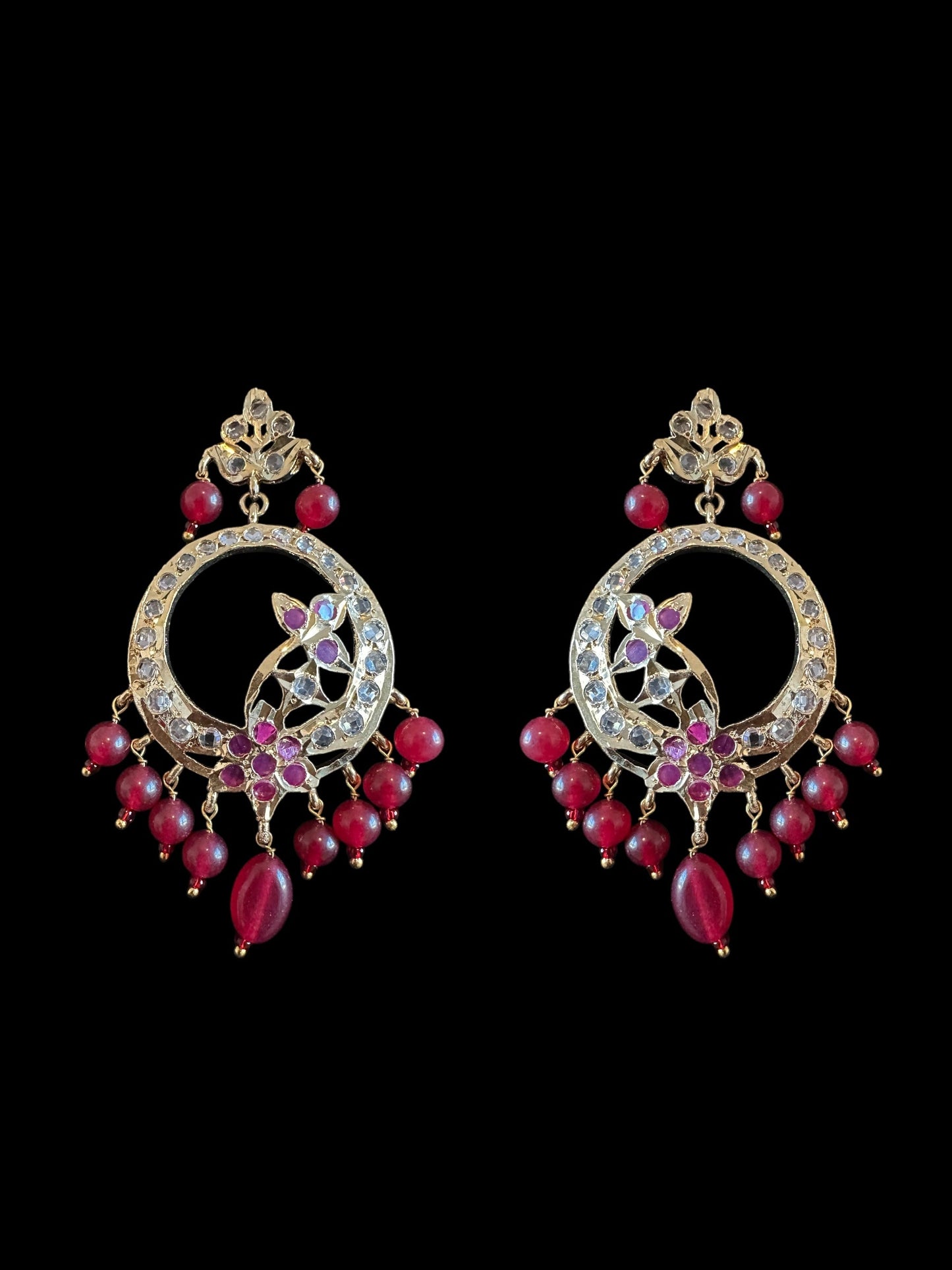 PS519 Hima ruby Pendant set with earrings (SHIPS IN 3 WEEKS )