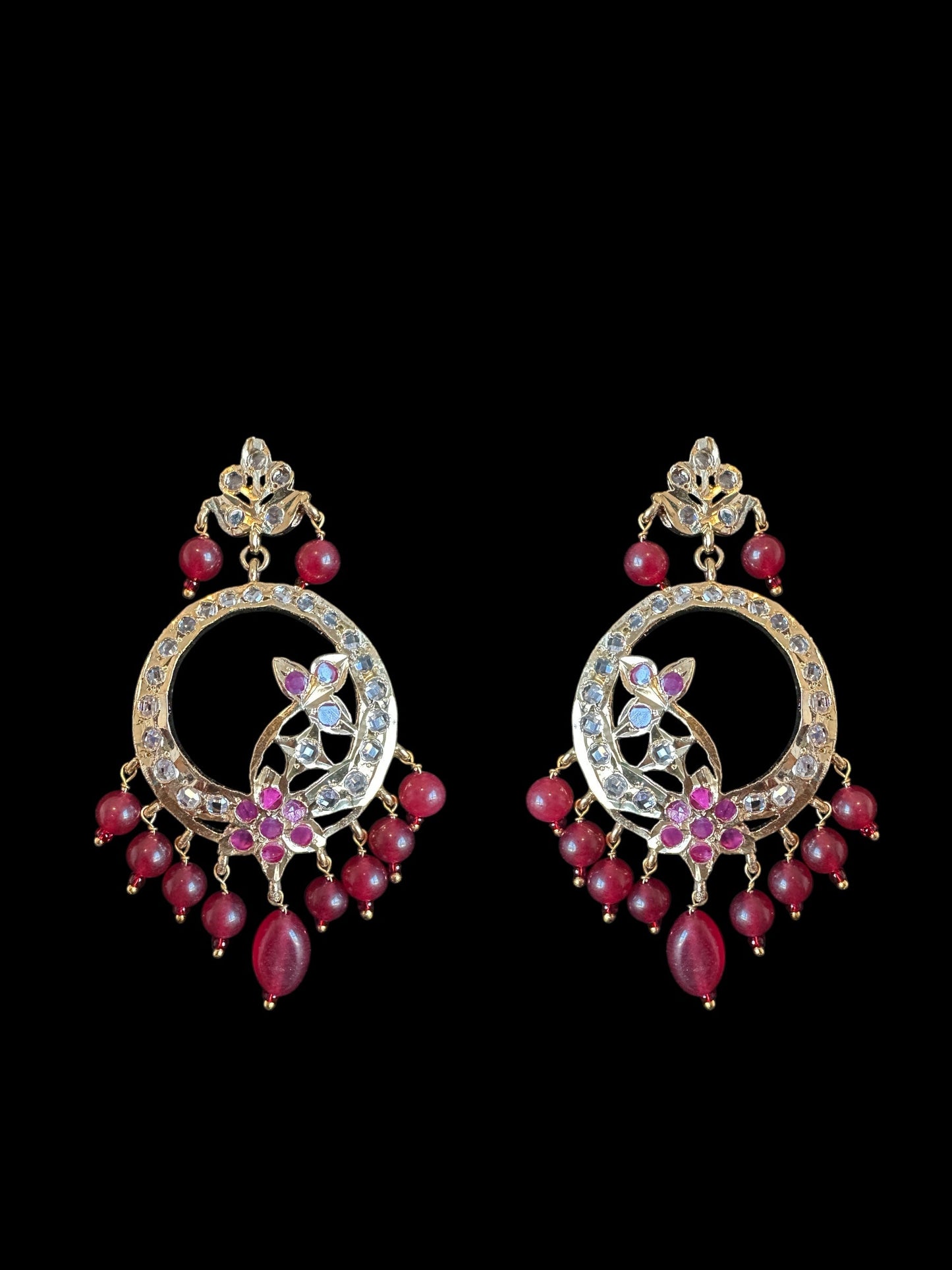 PS519 Hima ruby Pendant set with earrings (SHIPS IN 3 WEEKS )