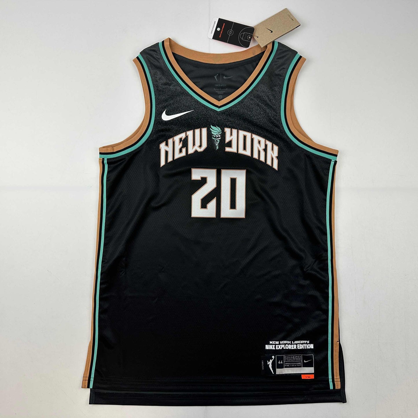 Autographed/Signed Sabrina Ionescu New York Liberty Black Swingman Basketball Jersey Fanatics COA