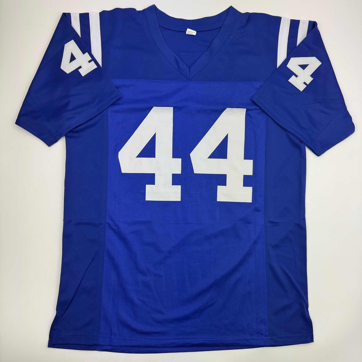 Autographed/Signed Dallas Clark Indianapolis Blue Football Jersey JSA COA