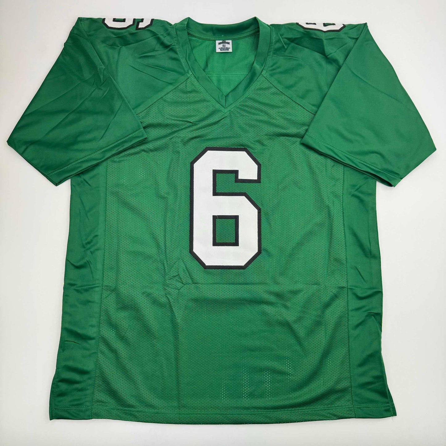 Autographed/Signed Devonta Smith Philadelphia Kelly Green Football Jersey JSA COA