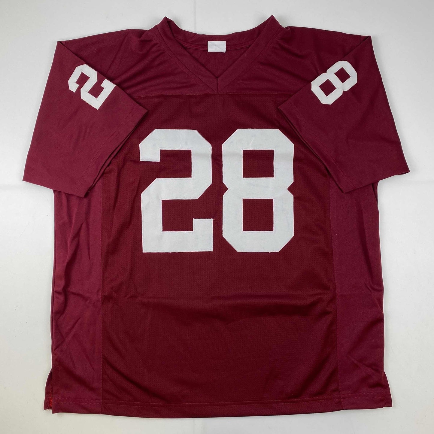 Autographed/Signed Adrian Peterson Oklahoma Maroon College Football Jersey JSA COA