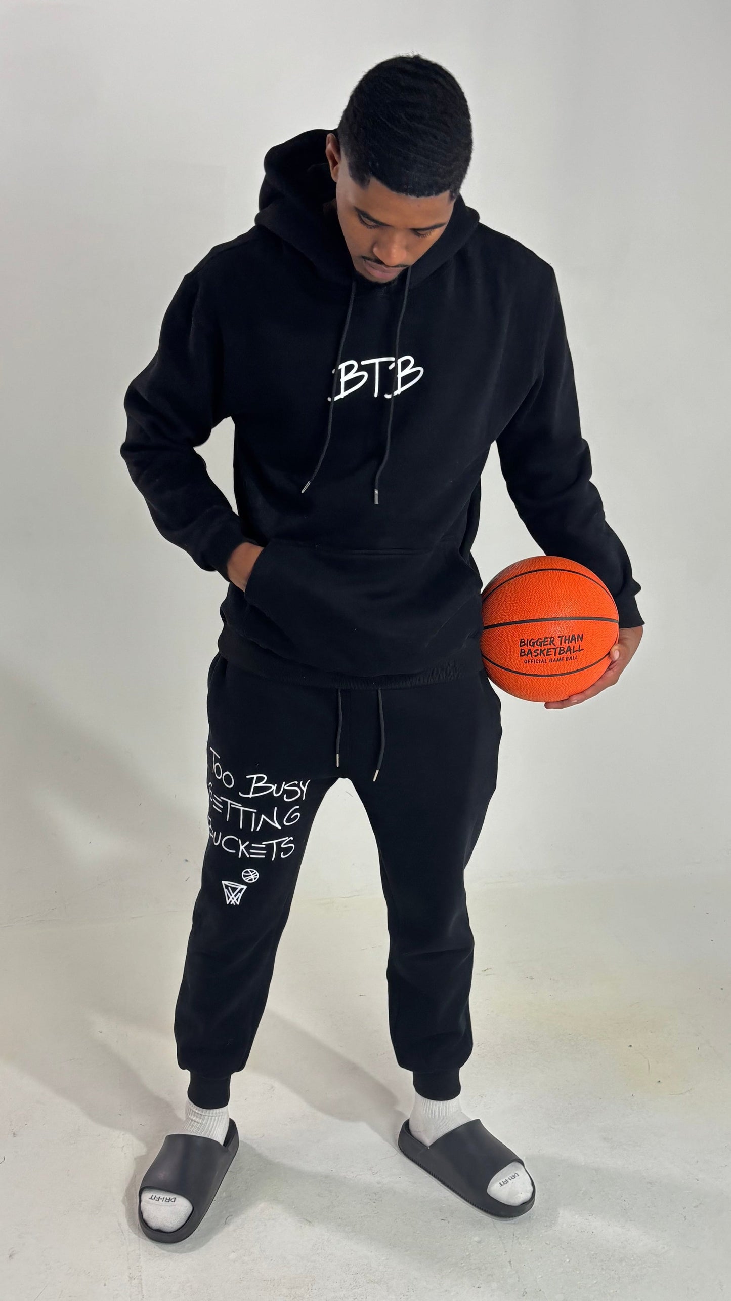 Too Busy Getting Buckets - Hoodie - Black