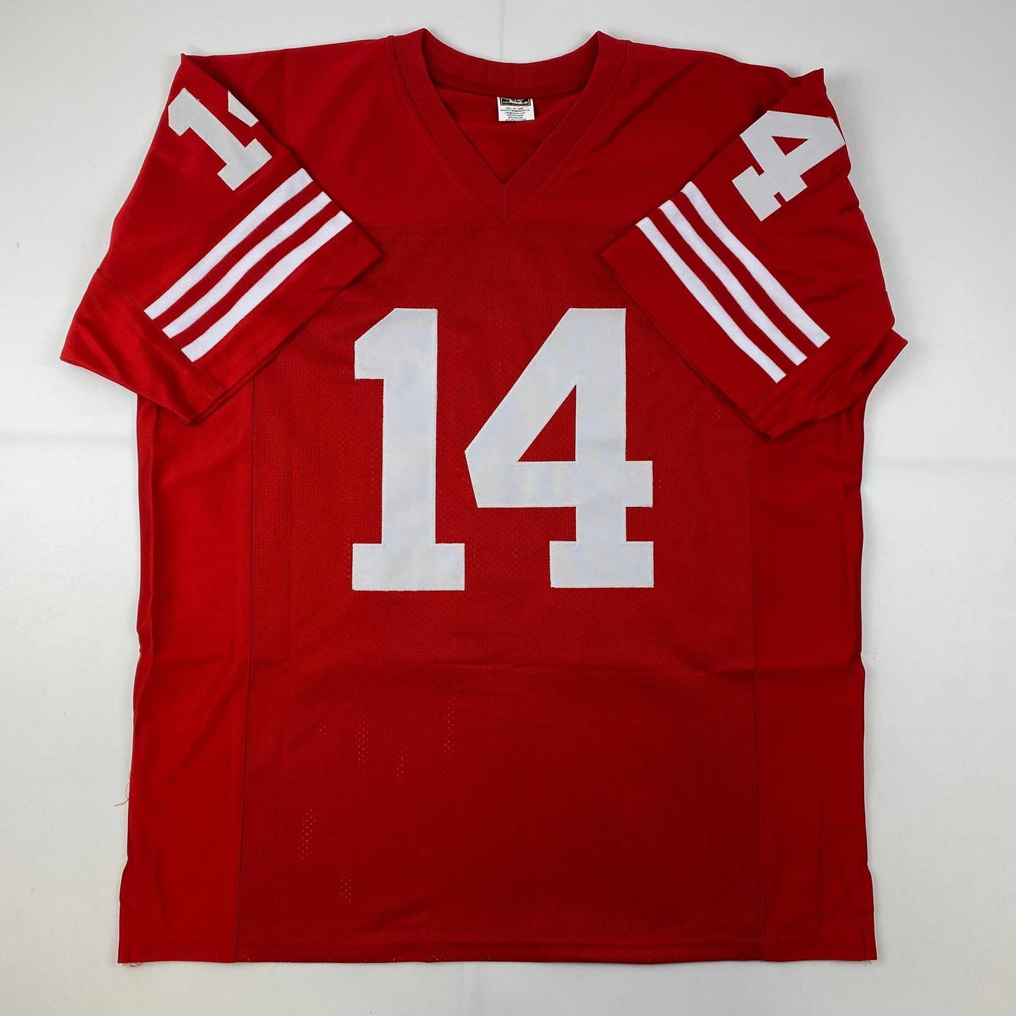 Autographed/Signed YA Y.A. Tittle HOF 71 San Francisco Red Football Jersey JSA COA