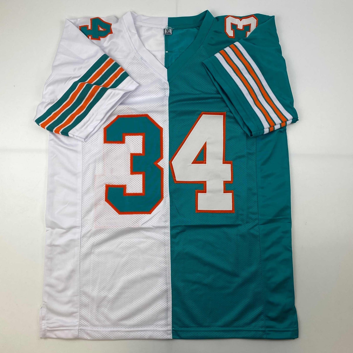 Autographed/Signed Ricky Williams Miami Split Football Jersey JSA COA