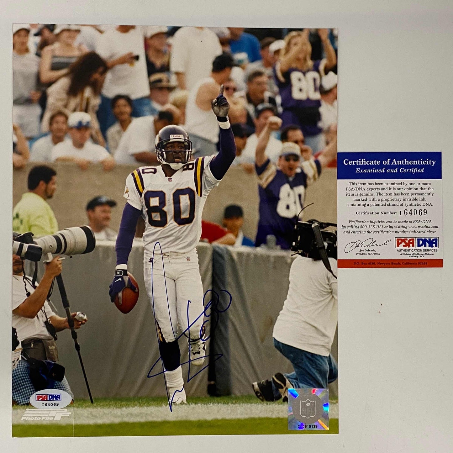 Autographed/Signed Cris Carter Minnesota Vikings 8x10 Football Photo PSA/DNA COA