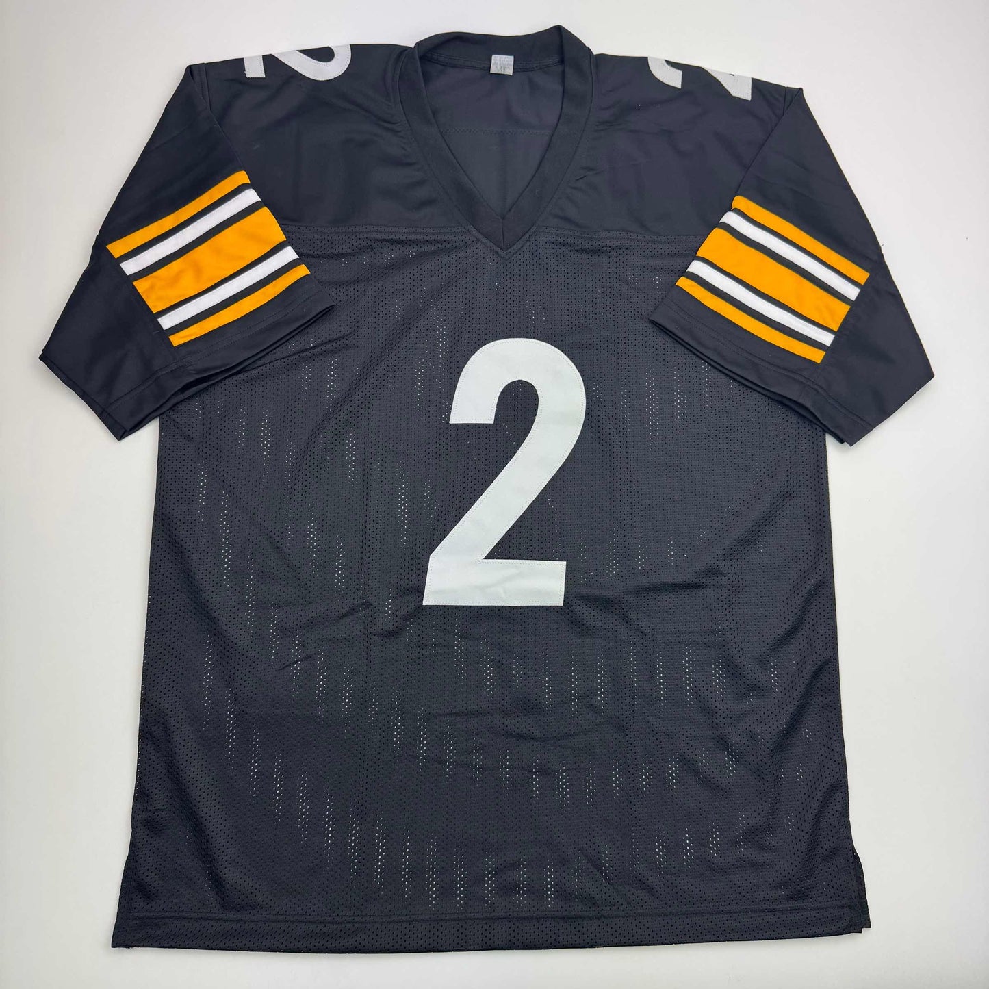 Autographed/Signed Justin Fields Pittsburgh Black Football Jersey Beckett BAS COA