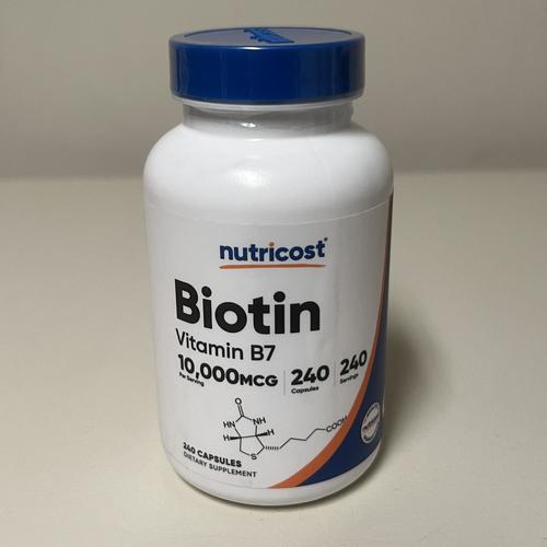Nutricost Biotin (Vitamin B7) Supplement 10 000mcg (10mg) 240 Capsules EXP 11/25