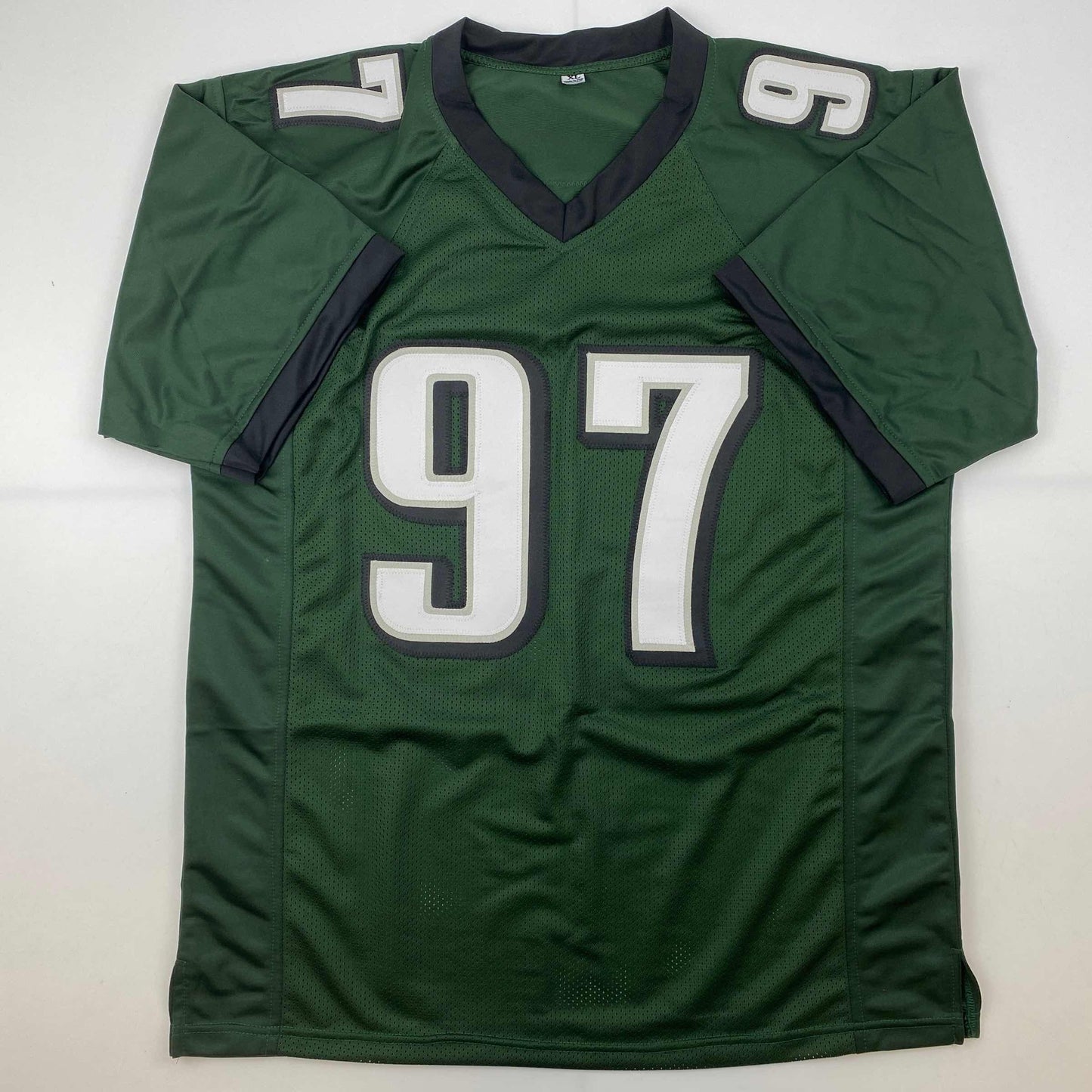 Autographed/Signed Javon Hargrave Philadelphia Green Football Jersey JSA COA