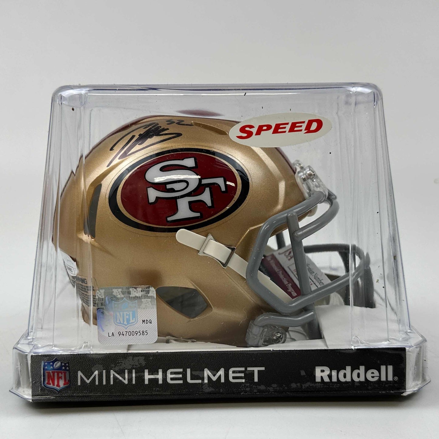 Autographed/Signed Patrick Willis San Francisco 49ers Football Mini Helmet JSA COA