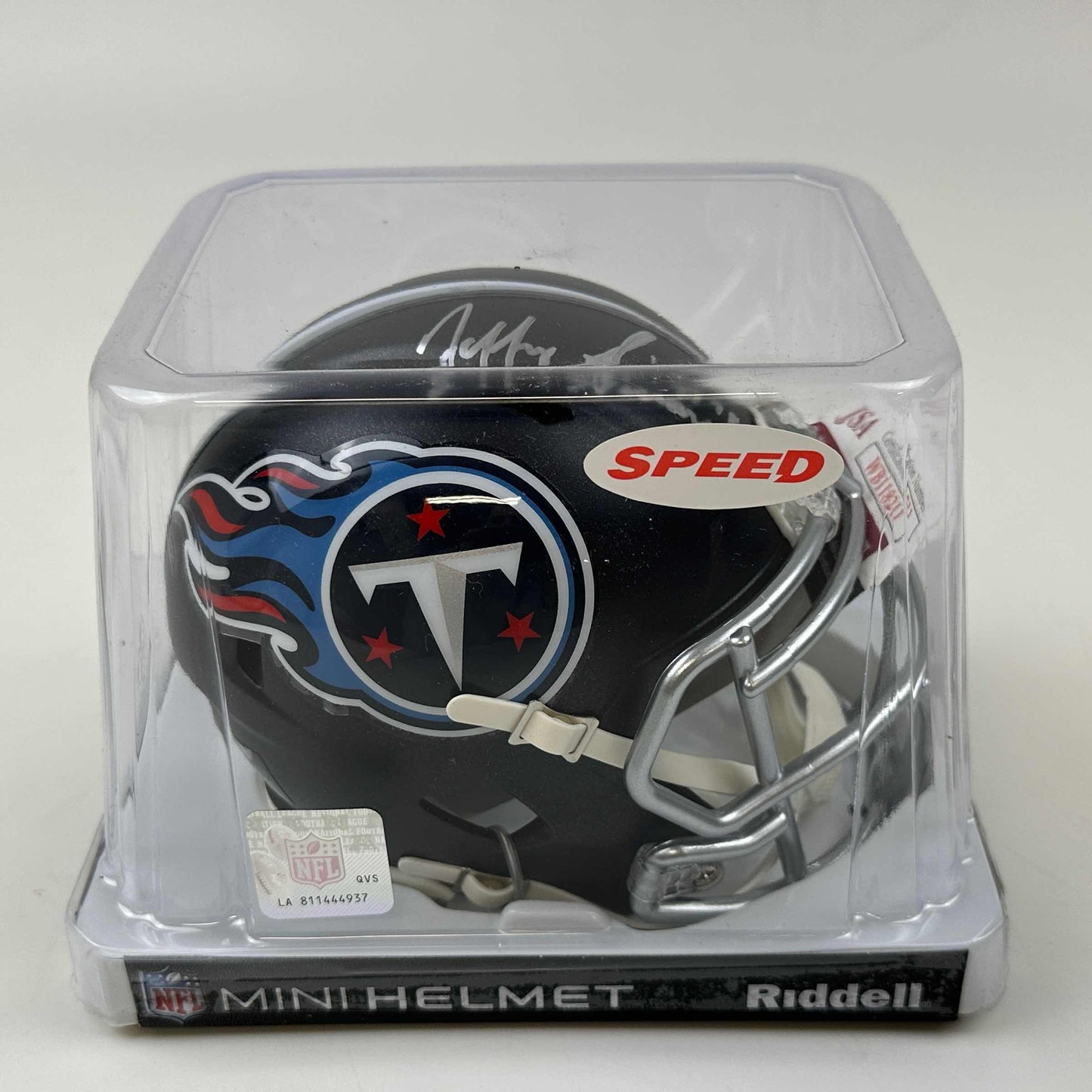 Autographed/Signed Jeffery Simmons Tennessee Titans Mini Football Helmet JSA COA