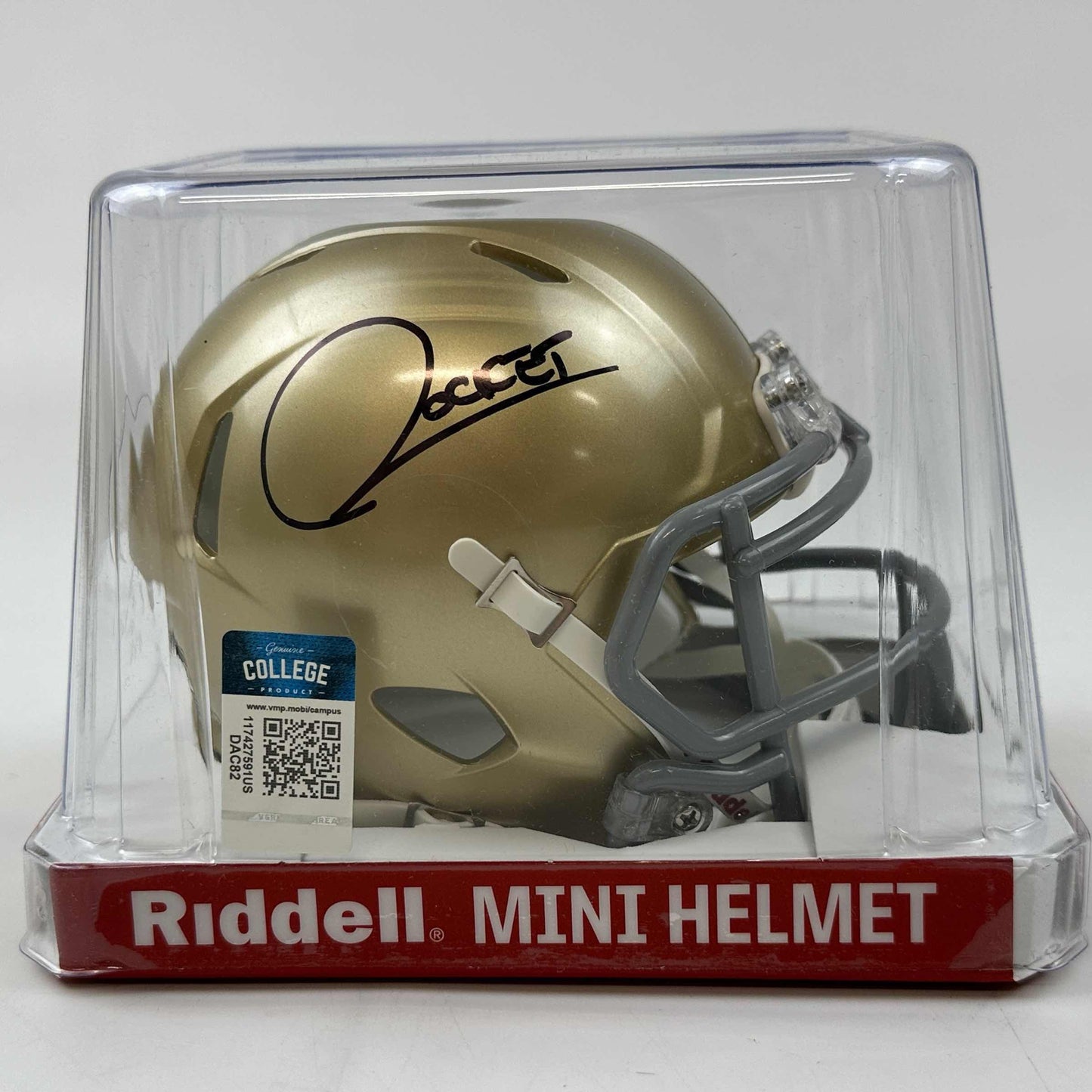 Autographed/Signed Raghib Rocket Ismail Notre Dame Fighting Irish Football Mini Helmet Beckett BAS COA