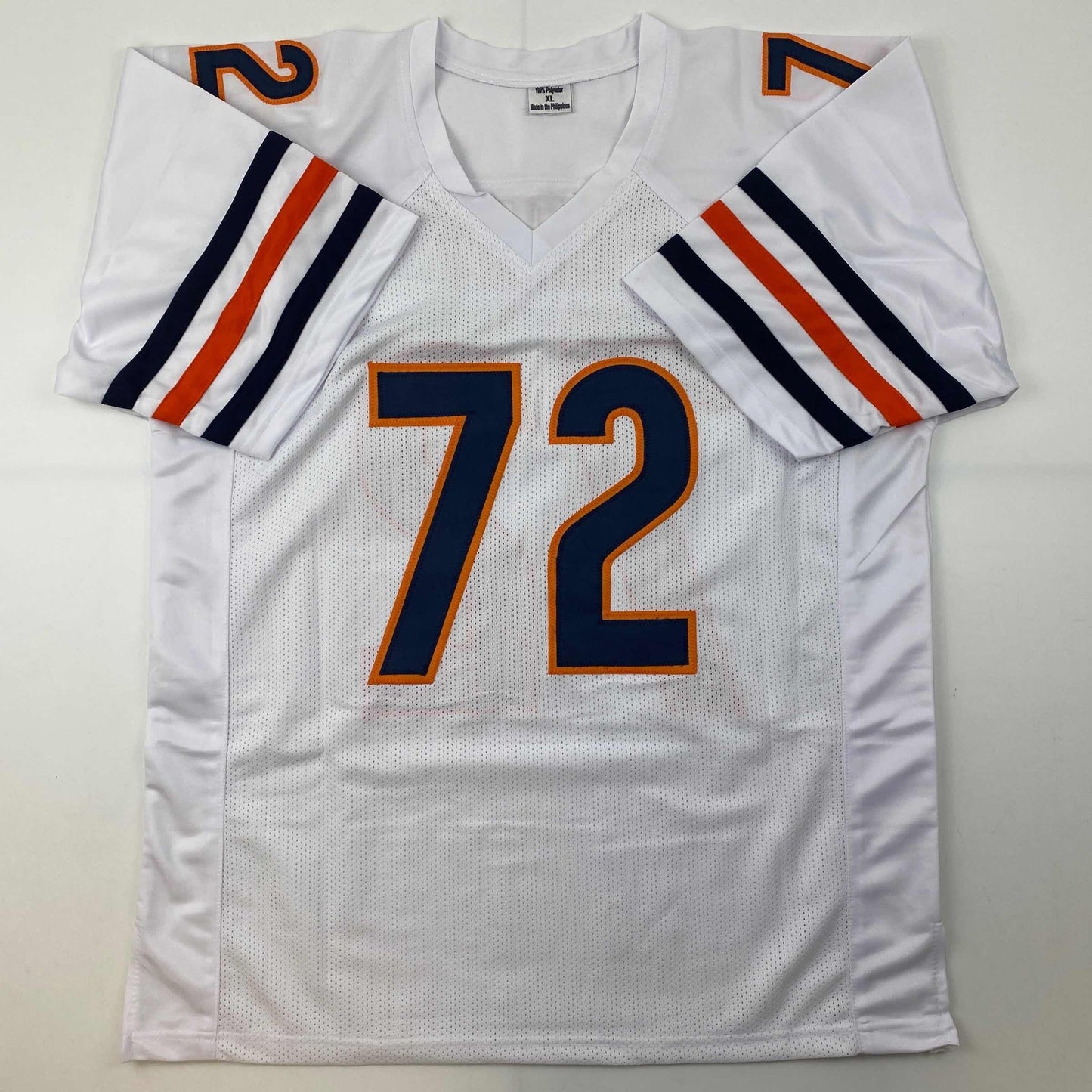 Autographed/Signed William Perry The Refrigerator Chicago White Football Jersey JSA COA