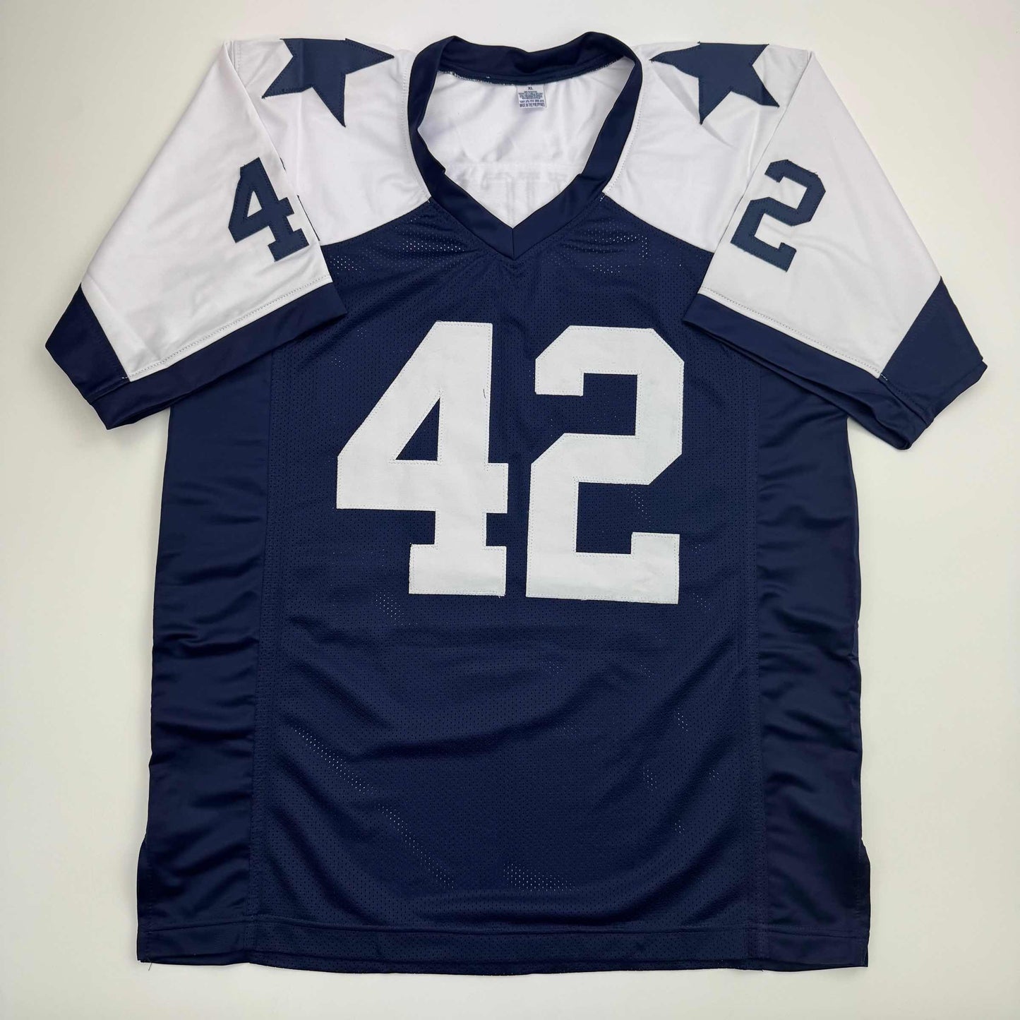 Autographed/Signed Deuce Vaughn Dallas Thanksgiving Day Football Jersey JSA COA