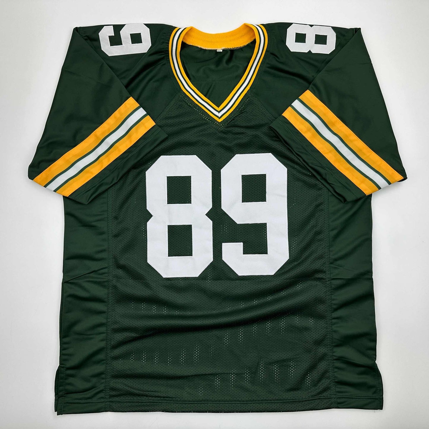 Autographed/Signed Dave Robinson HOF 13 Green Bay Green Football Jersey Beckett BAS COA