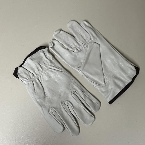 12 Pair Pack, Cow Hide Grain Leather Drivers, Work Safety Gloves, Size (Large)