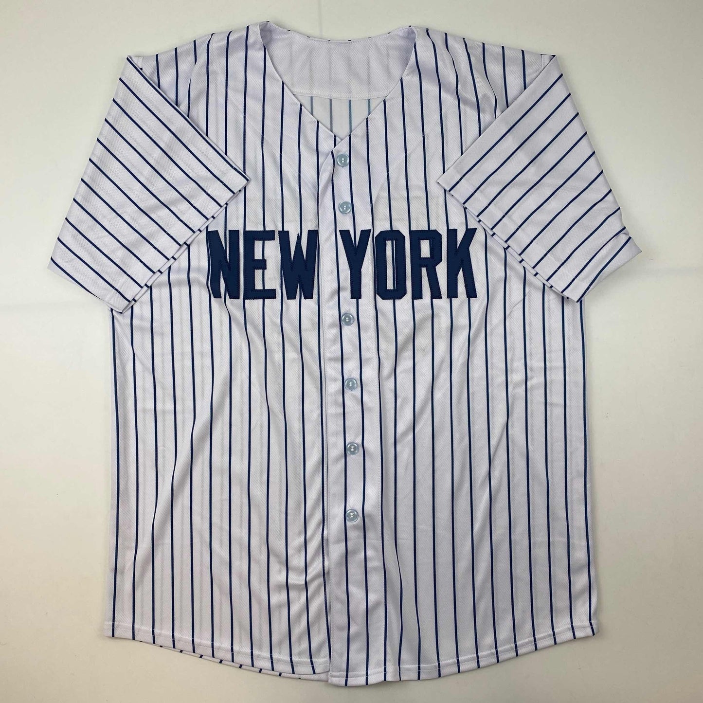 Autographed/Signed Hideki Matsui New York Pinstripe Baseball Jersey Beckett BAS COA