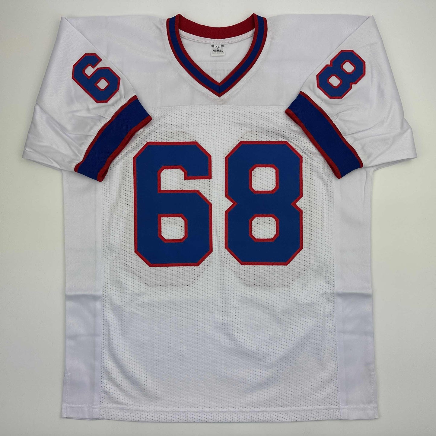 Autographed/Signed Joe DeLamielleure Buffalo White Football Jersey JSA COA