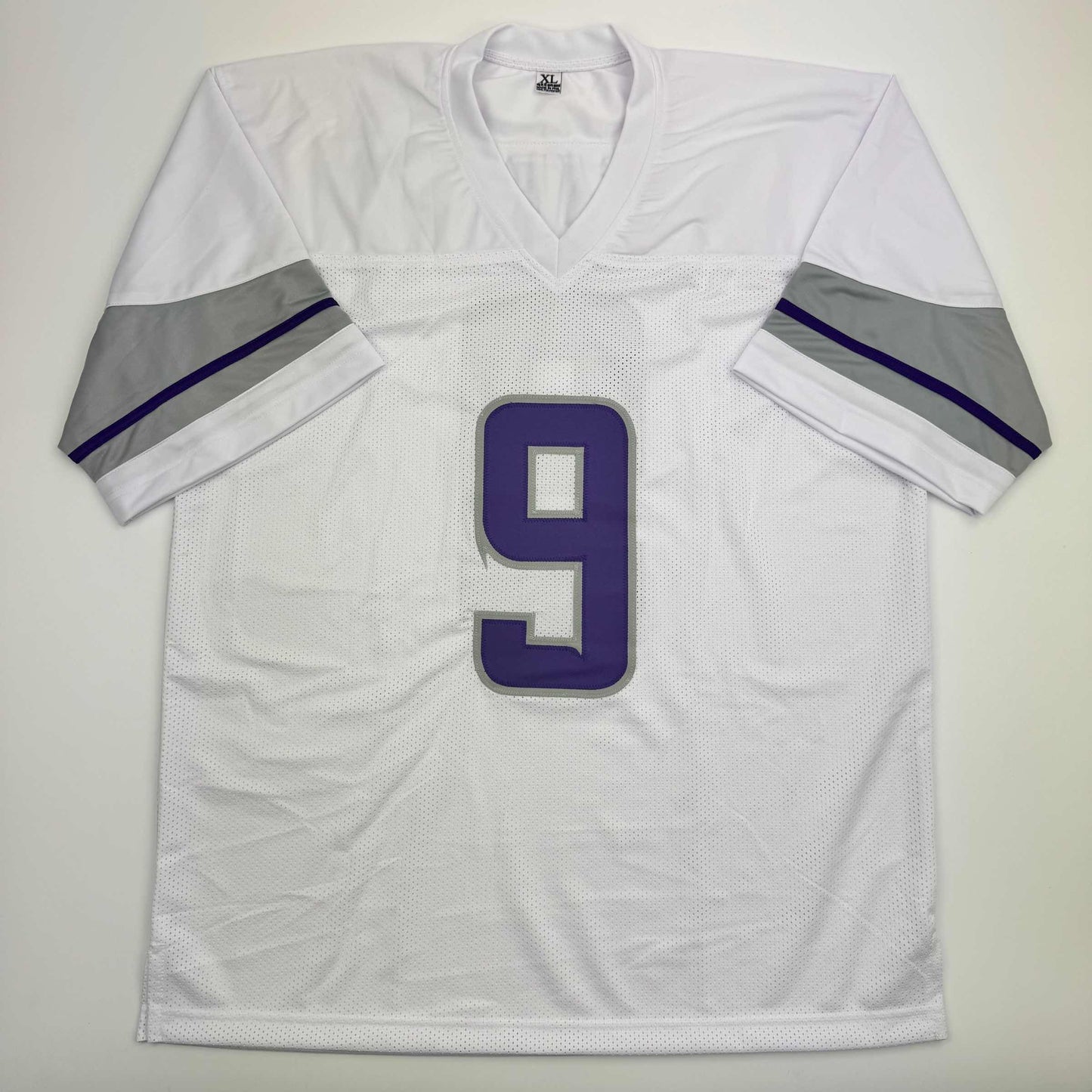 Autographed/Signed J.J. JJ McCarthy Minnesota Winter Warrior White Football Jersey Beckett BAS COA