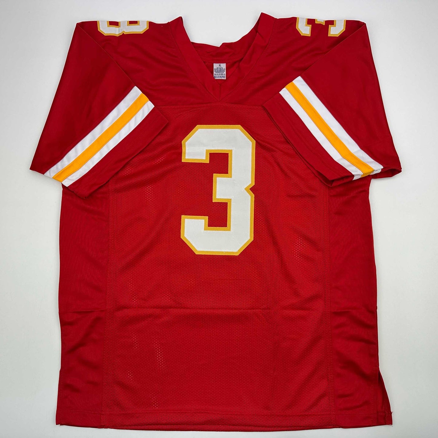 Autographed/Signed Jan Stenerud HOF 91 Kansas City Red Football Jersey JSA COA