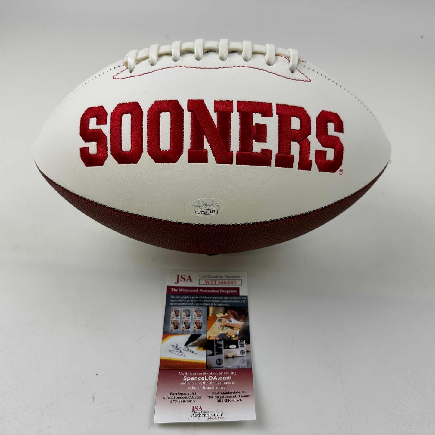 Autographed/Signed Billy Sims 78 Heisman Oklahoma Sooners Full Size White Panel Logo College Football JSA COA