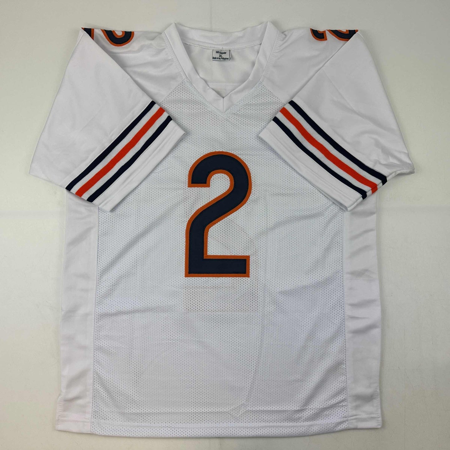 Autographed/Signed D.J. DJ Moore Chicago White Football Jersey Beckett BAS COA