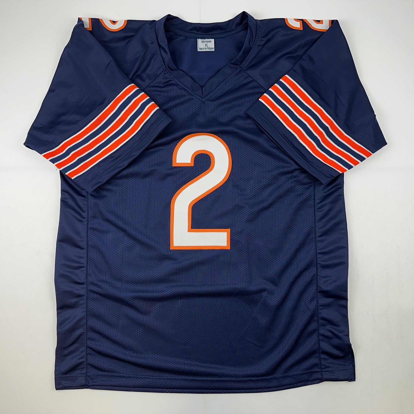 Autographed/Signed D.J. DJ Moore Chicago Blue Football Jersey Beckett BAS COA