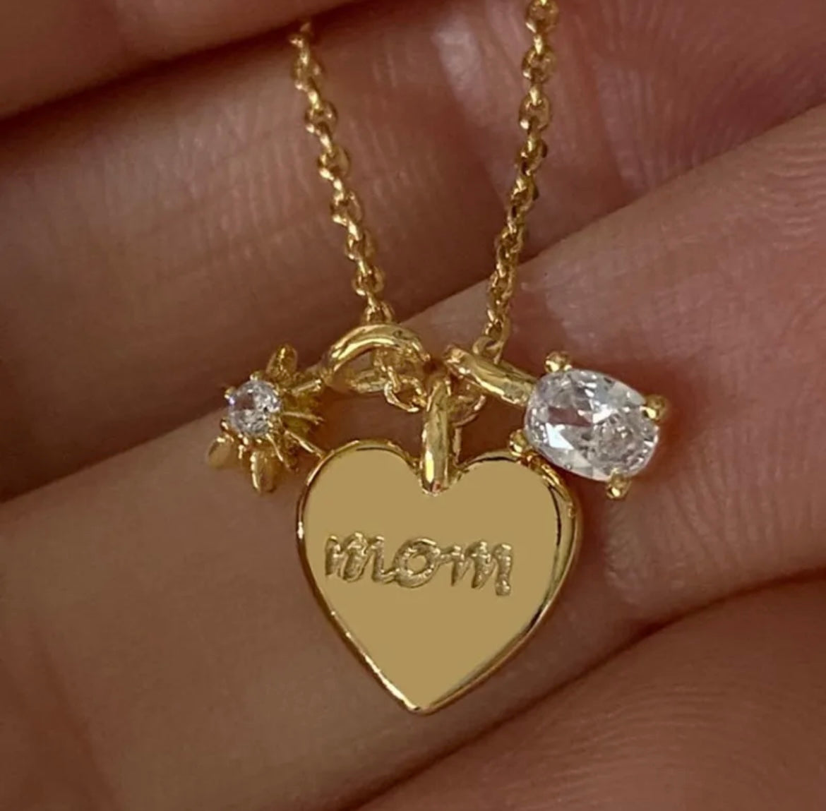 Mom Heart Necklace