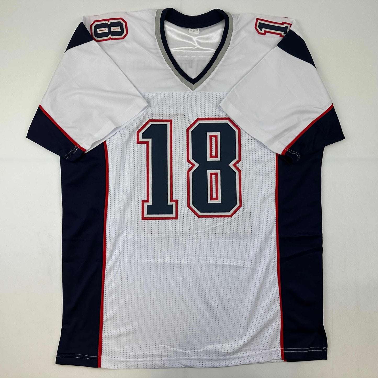 Autographed/Signed Matthew Slater New England White Football Jersey Beckett BAS COA