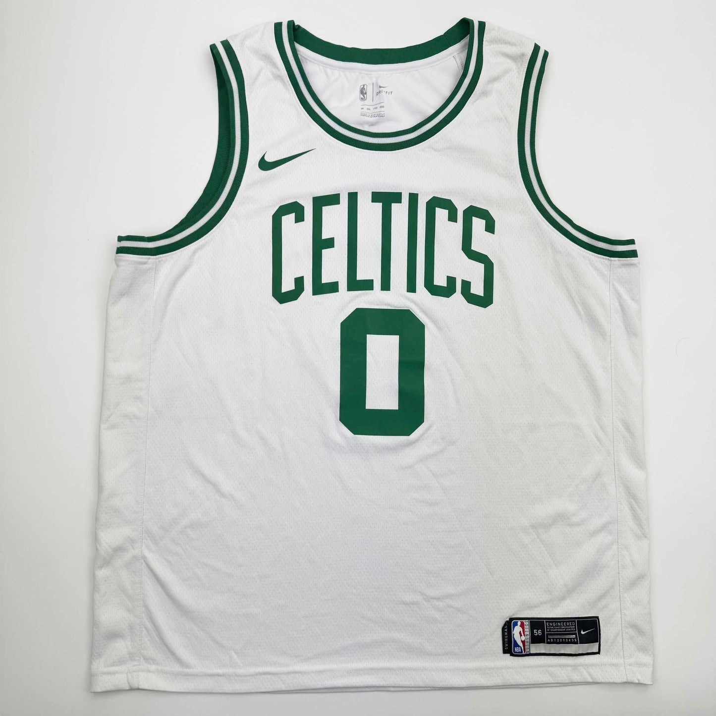 Autographed/Signed Jayson Tatum Boston Celtics White Basketball Jersey Fanatics COA