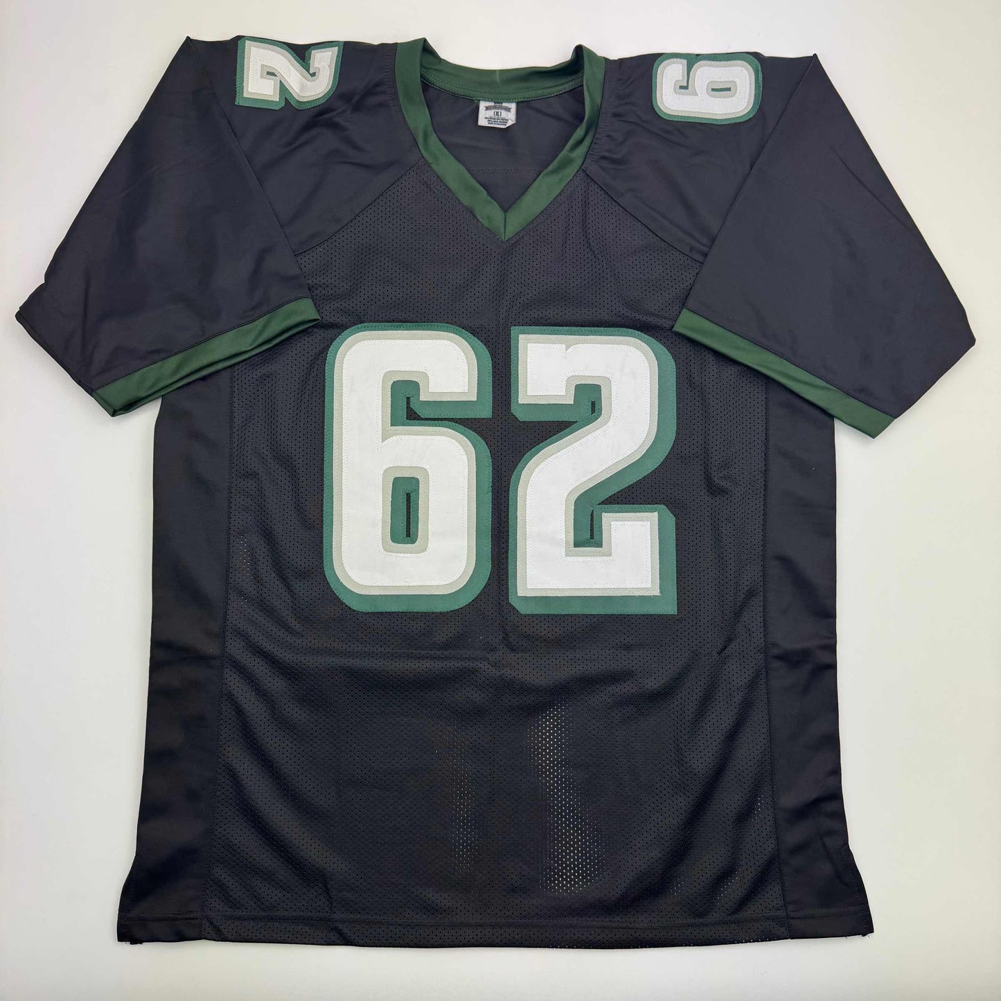 Autographed/Signed Jason Kelce Philadelphia Black Football Jersey PSA COA
