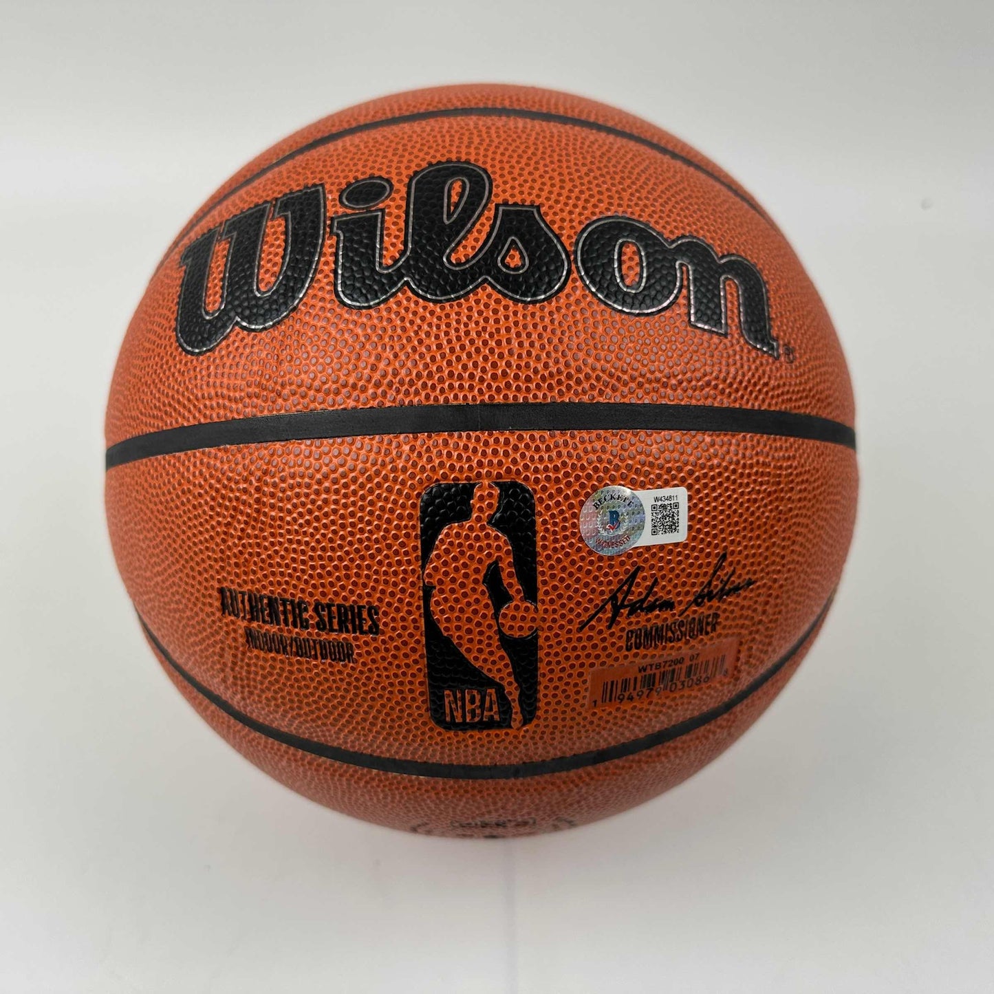 Autographed/Signed James Harden Los Angeles LA Clippers Full Size Wilson Basketball Beckett BAS COA