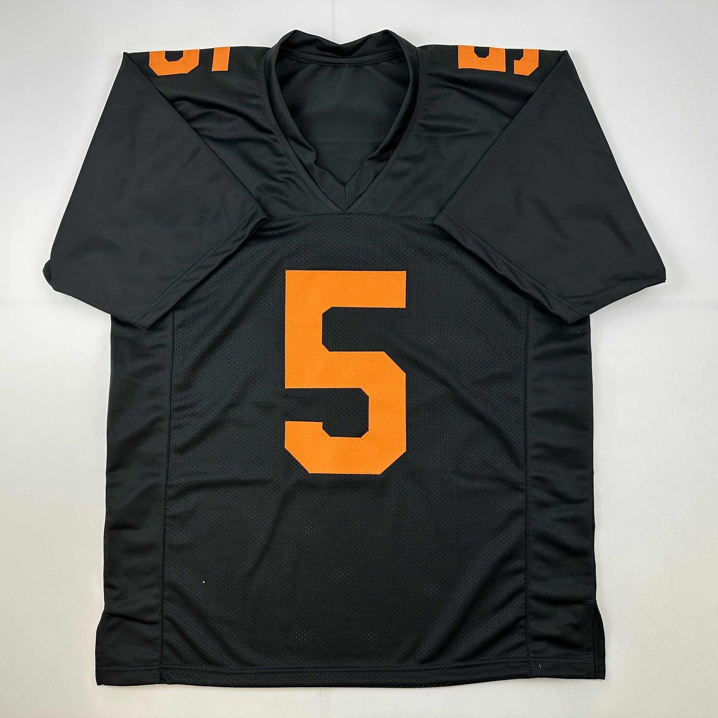 Autographed/Signed Hendon Hooker Tennessee Black College Football Jersey JSA COA