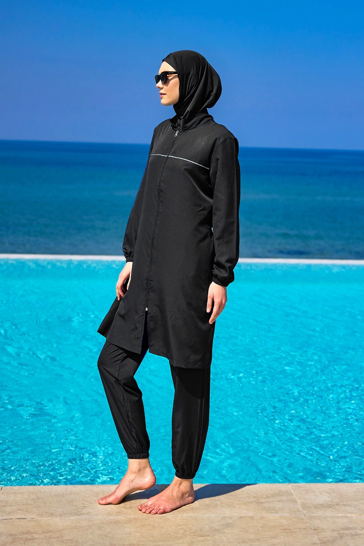 Andalus Black Full Coverage Burkini Set A2501-1