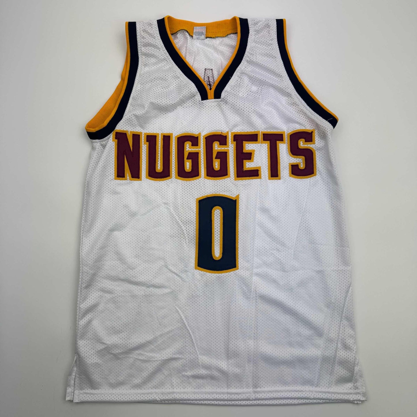 Autographed/Signed Christian Braun Denver White Basketball Jersey Beckett BAS COA