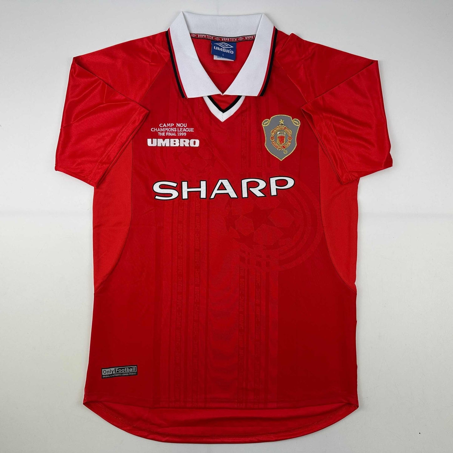 Autographed/Signed Teddy Sheringham Manchester United Red Soccer Jersey Beckett BAS COA