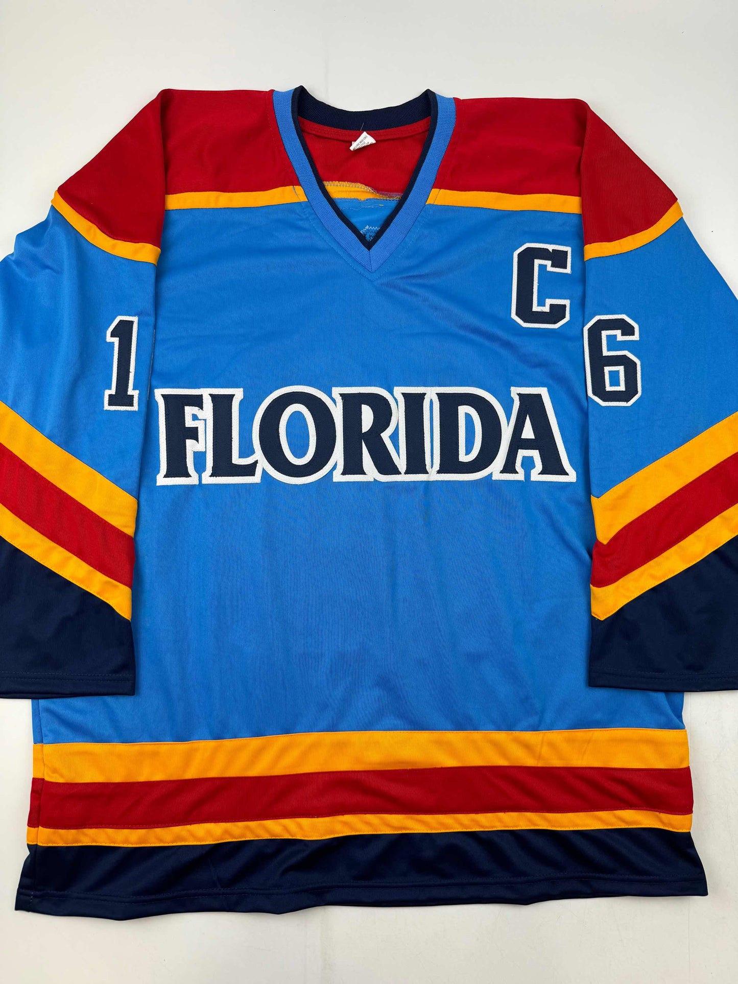 Autographed/Signed Aleksander Barkov Florida Blue Reverse Retro Hockey Jersey Beckett BAS COA