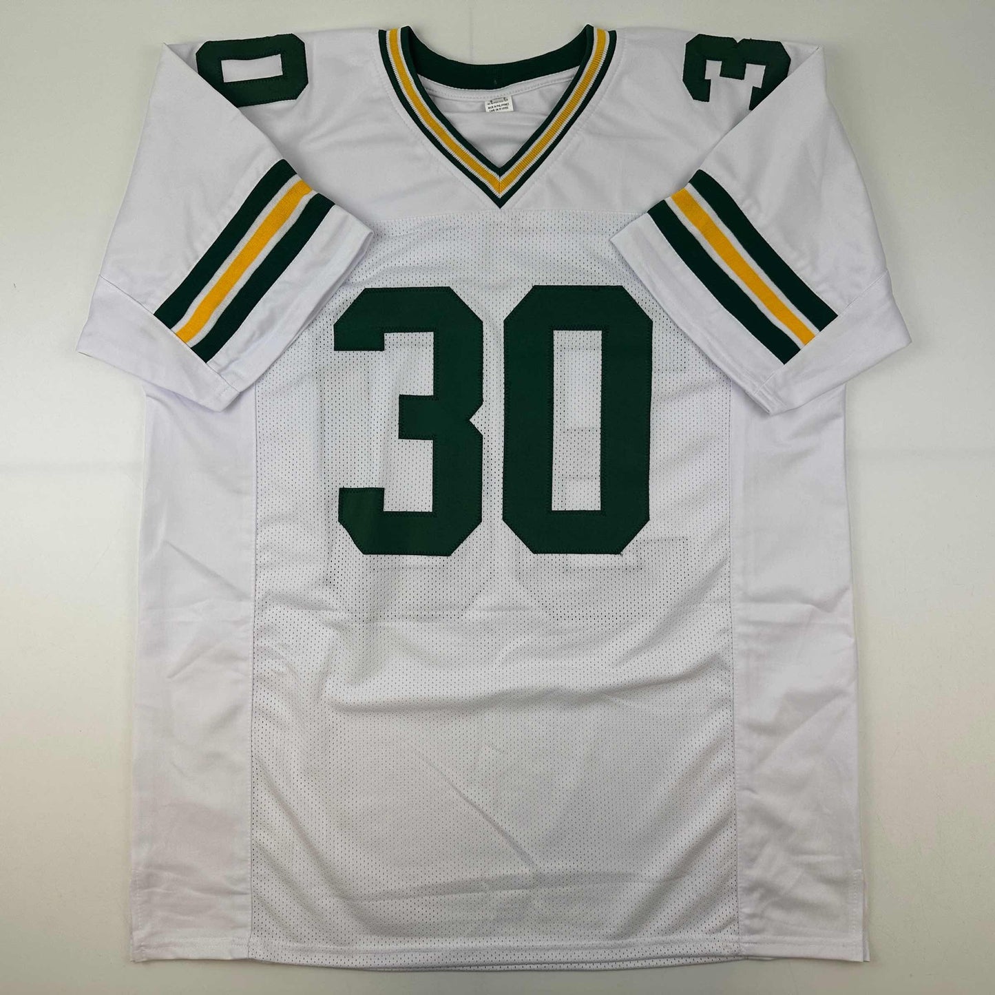 Autographed/Signed John Kuhn Green Bay White Football Jersey PSA/DNA COA