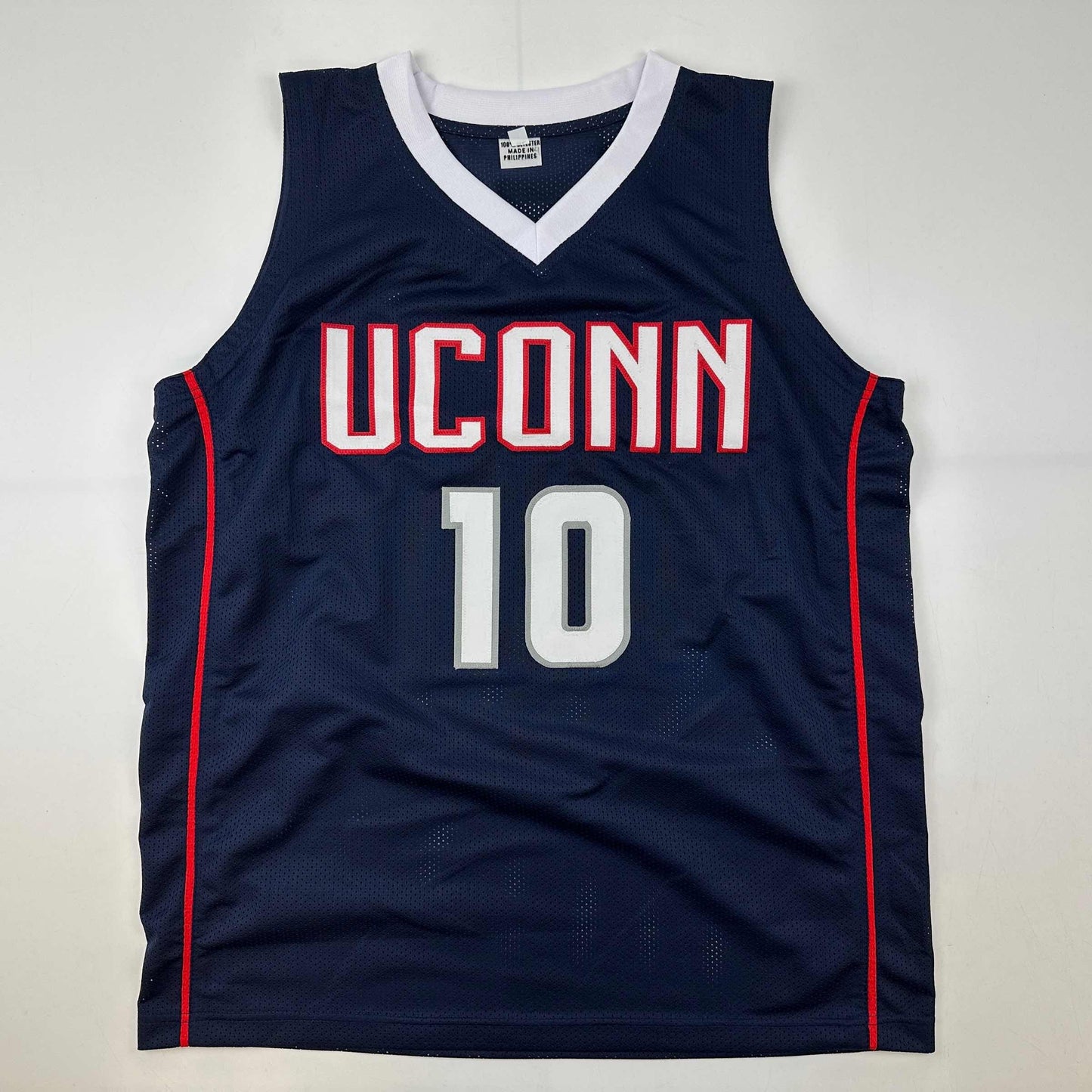 Autographed/Signed Sue Bird UConn Connecticut Blue College Basketball Jersey JSA COA