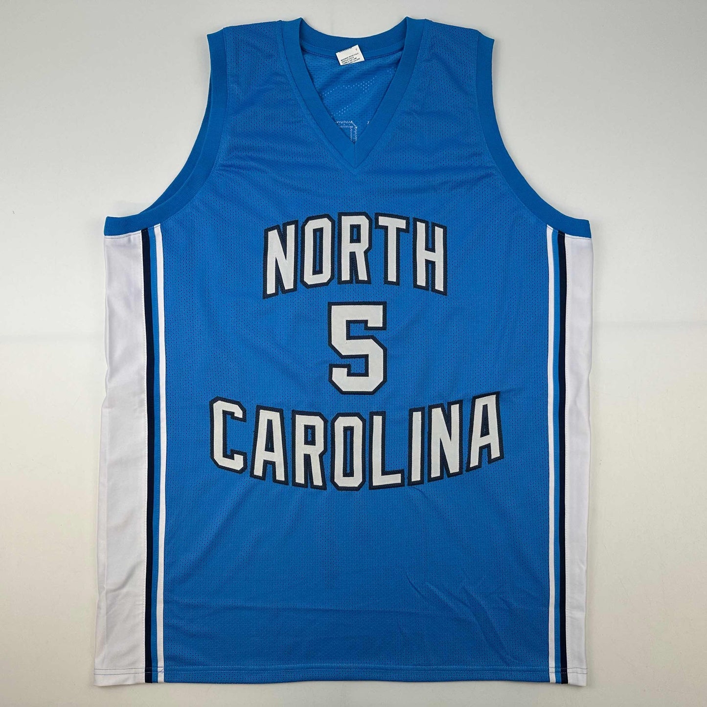 Autographed/Signed Armando Bacot UNC North Carolina Blue College Basketball Jersey Beckett BAS COA