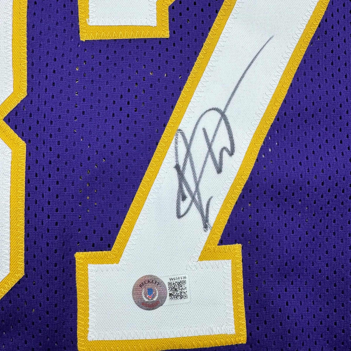 Autographed/Signed Metta World Peace Ron Artest Los Angeles LA Purple Basketball Jersey PSA/DNA COA
