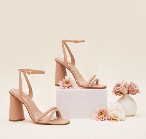 Birdy Grey Julia Chunky Heel Nude Blush