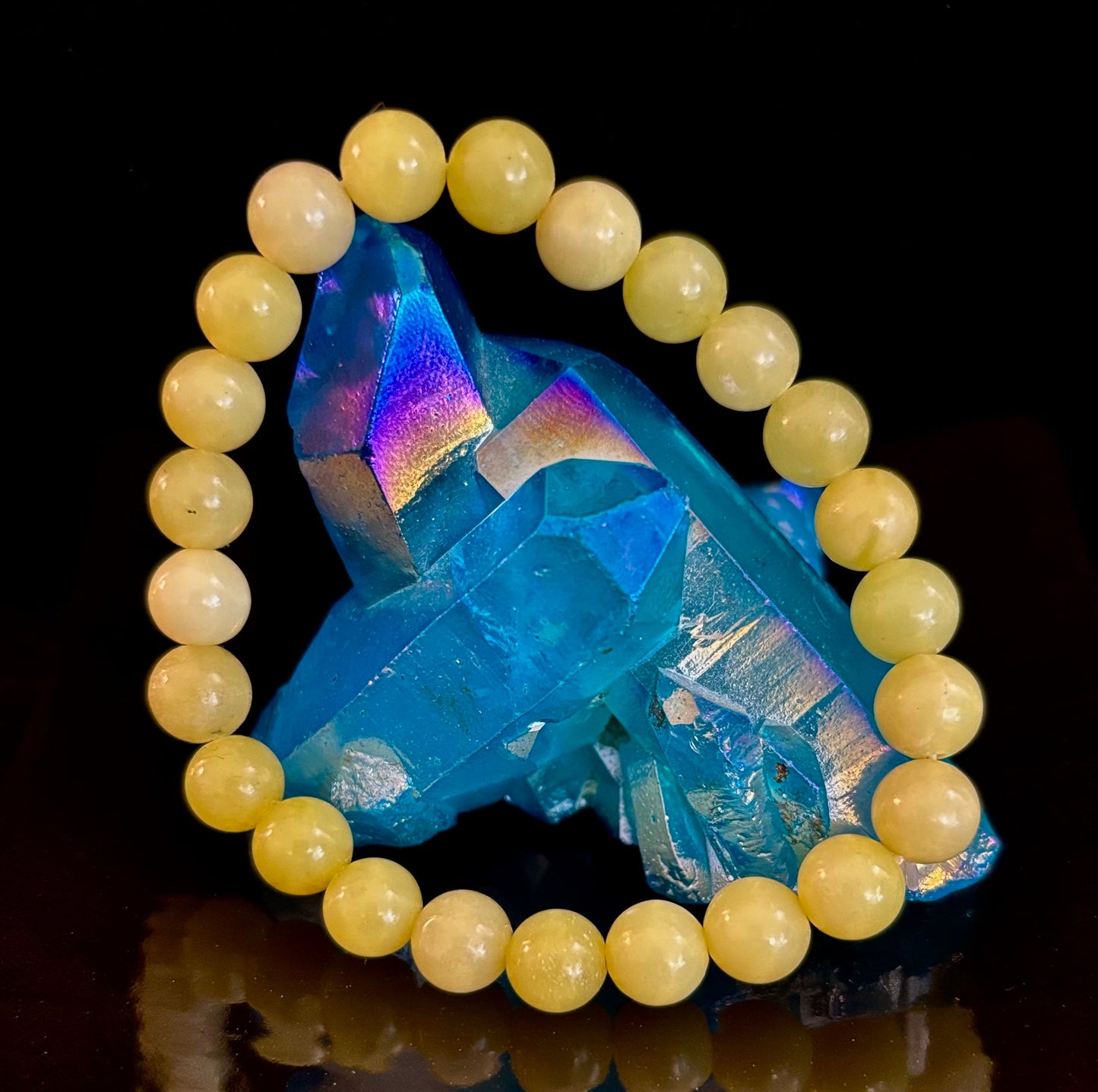 Lemon Jade Beaded Bracelet – Uplifting Energy & Vibrant Style (8mm and 10mm size beads)