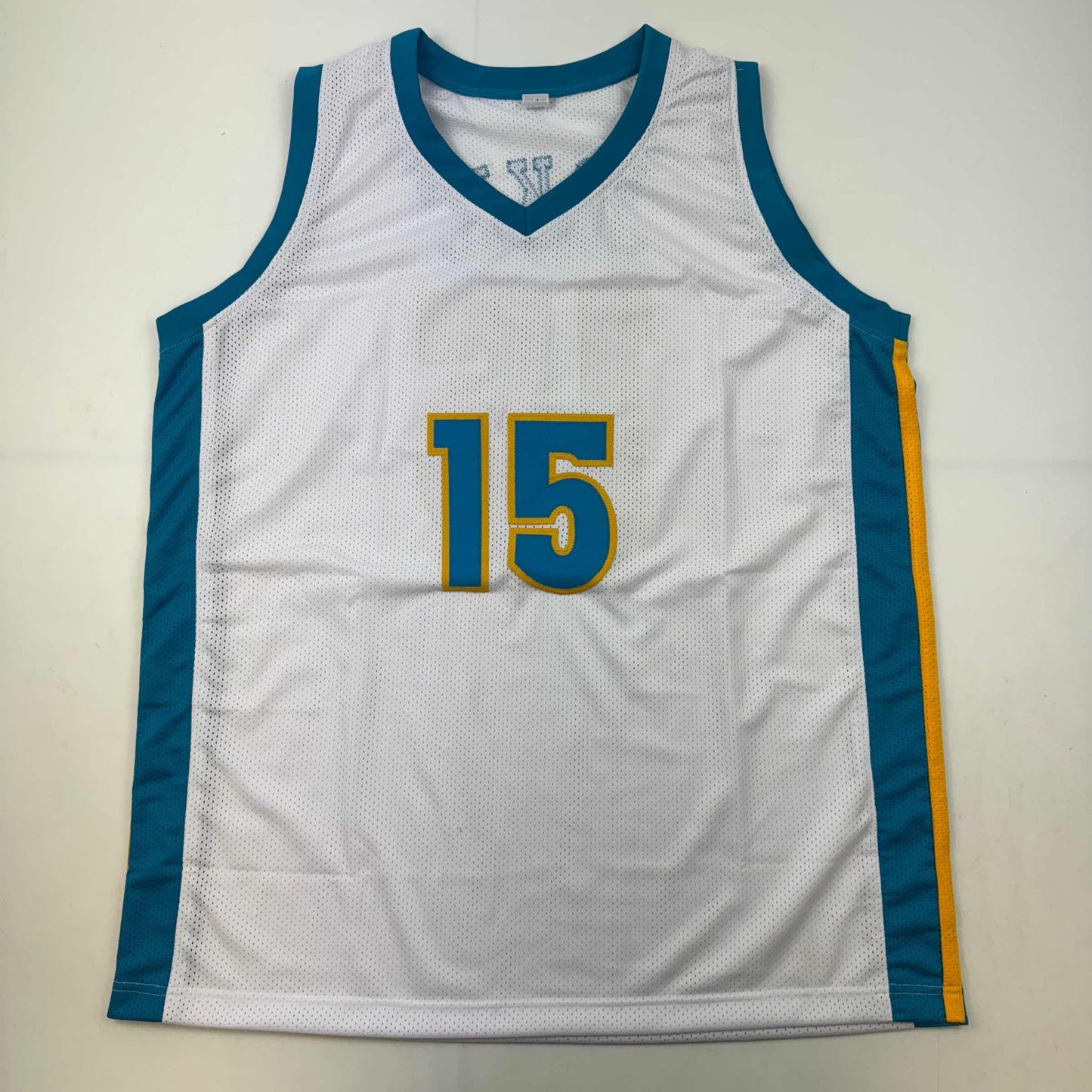 Autographed/Signed Nikola Jokic Denver White Retro Throwback Basketball Jersey JSA COA