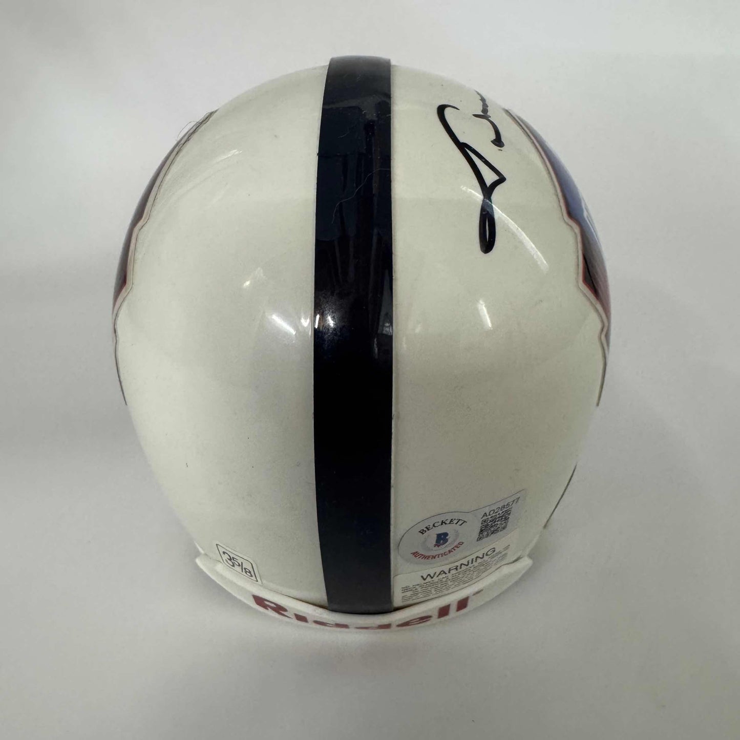 Autographed/Signed Johnny Unitas Hall of Fame Indianapolis Colts Mini Football Helmet Beckett BAS LOA