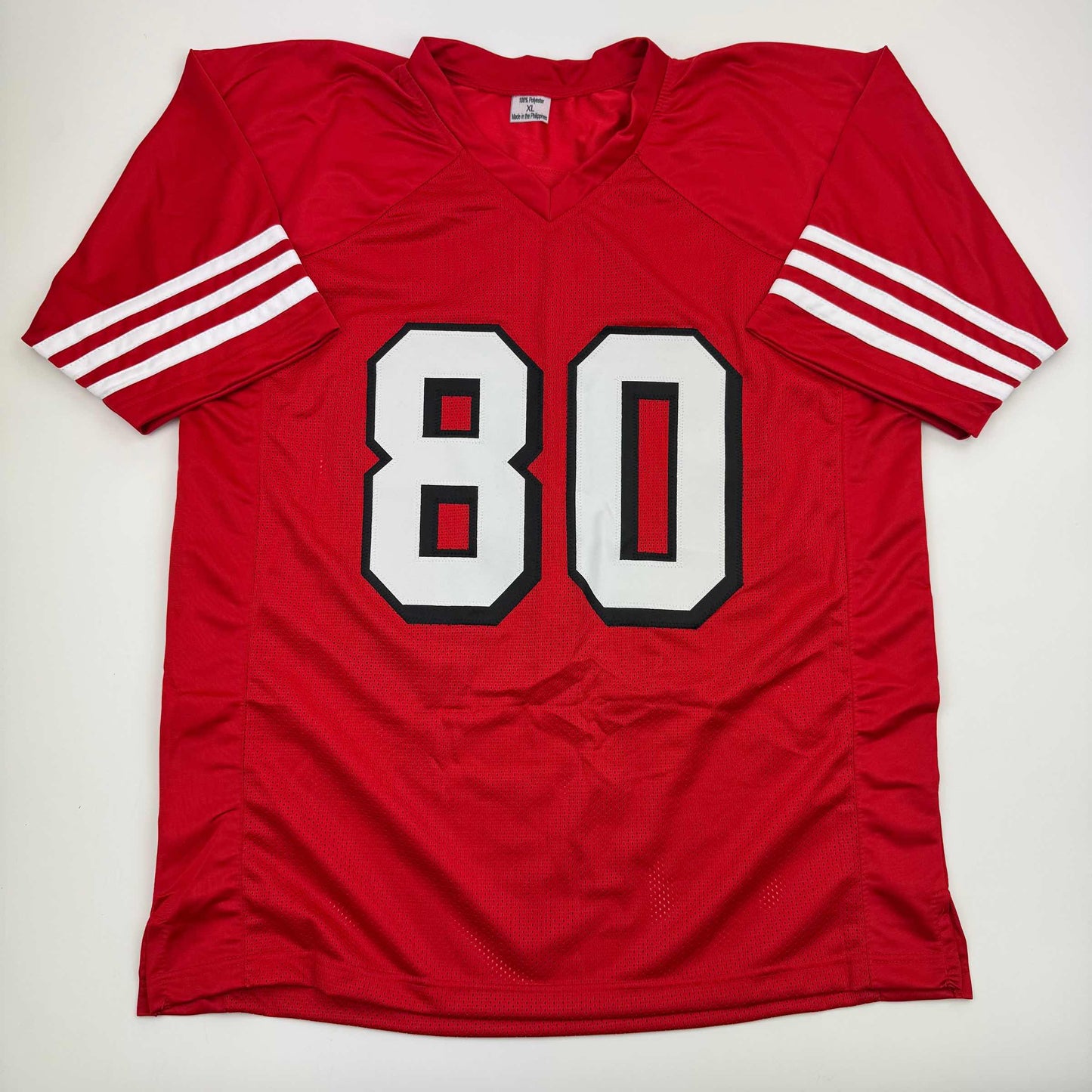 Autographed/Signed Jerry Rice San Francisco Red Alternate Football Jersey Tristar COA