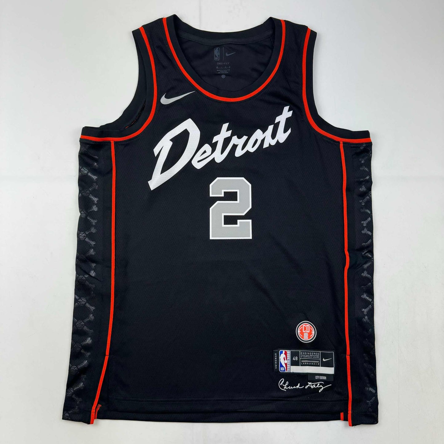 Autographed/Signed Cade Cunningham Detroit Pistons Black City Edition Authentic Basketball Jersey Fanatics COA