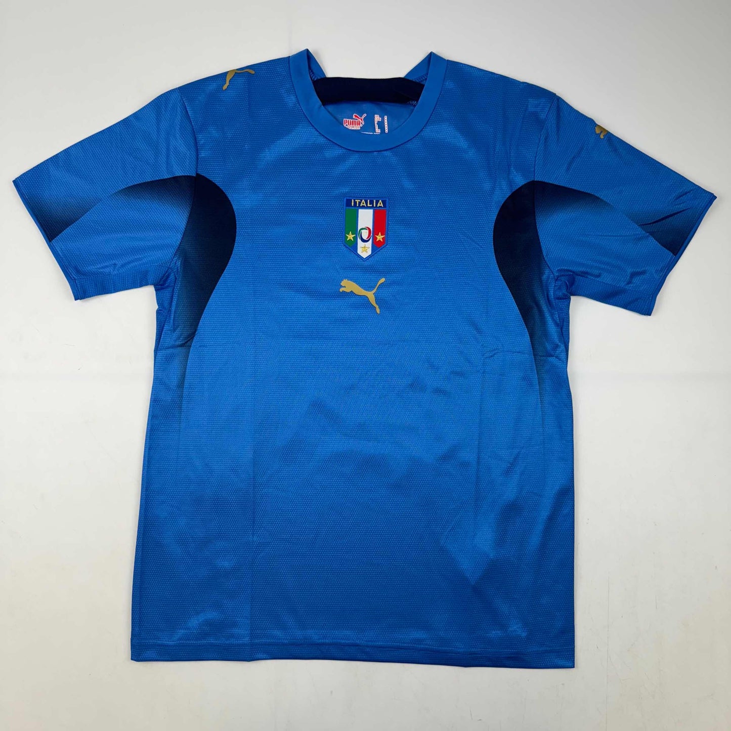 Autographed/Signed Fabio Cannavaro Italy Blue Soccer Futbol Jersey Beckett BAS COA