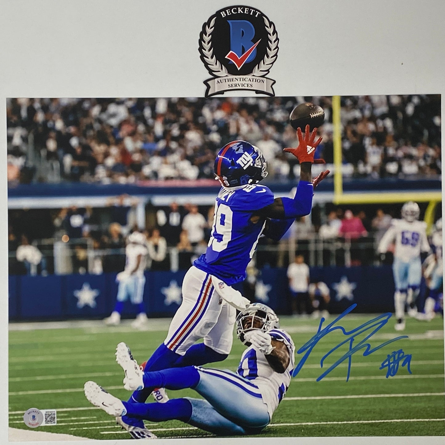 Autographed/Signed Kadarius Toney New York Giants 11x14 Football Photo Beckett BAS COA #2